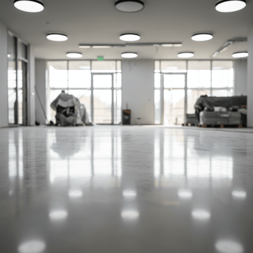 Professional post-construction cleaned space