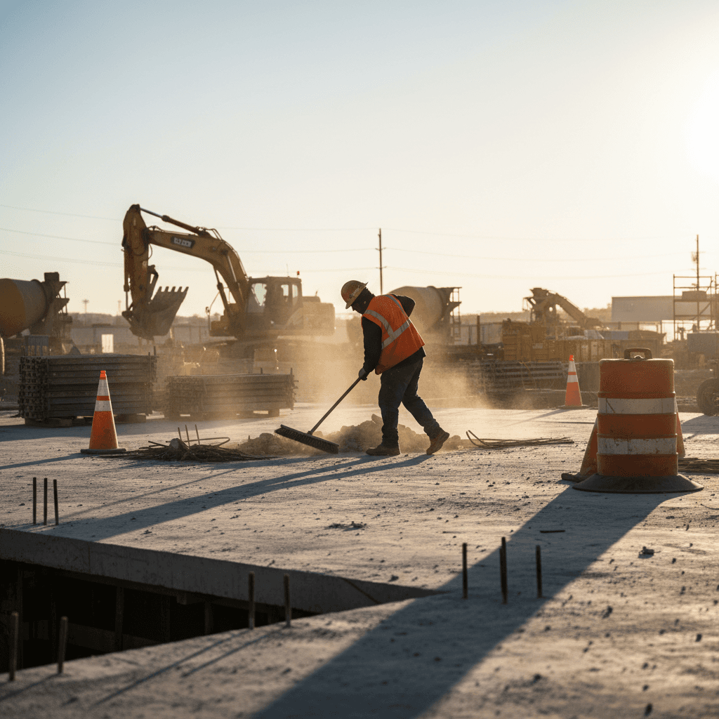 Daily debris removal and site clearing