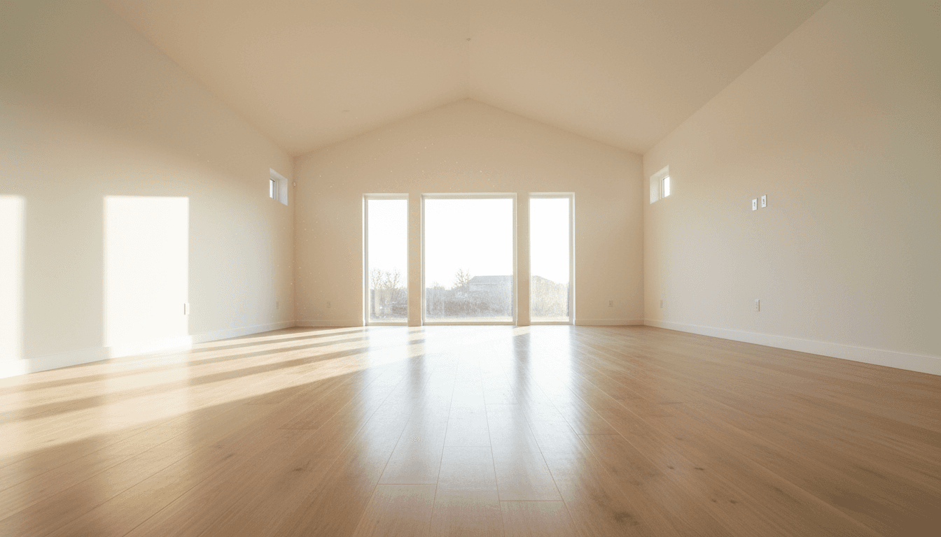 Completed construction site clean and ready for occupancy